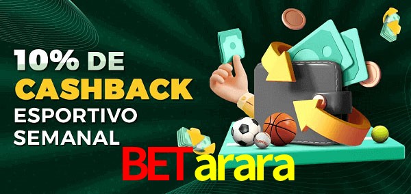 10% de bônus de cashback na Betarara